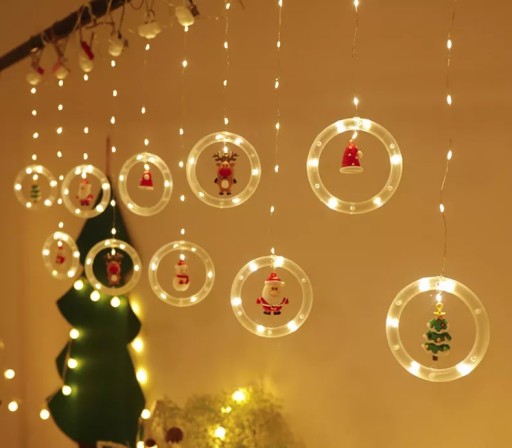 Led užuolaidinės lemputės su figūrėlėmis