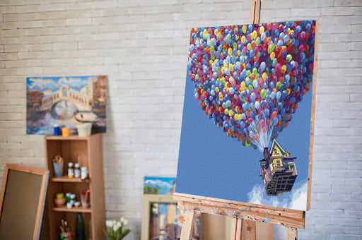 Piešimas skaičiais "spalvoti balionai" | 30x40 cm