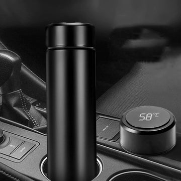 ELEGANTIŠKAS TERMINIS PUODELIS SU LCD EKRANU – RODO GĖRIMO TEMPERATŪRĄ