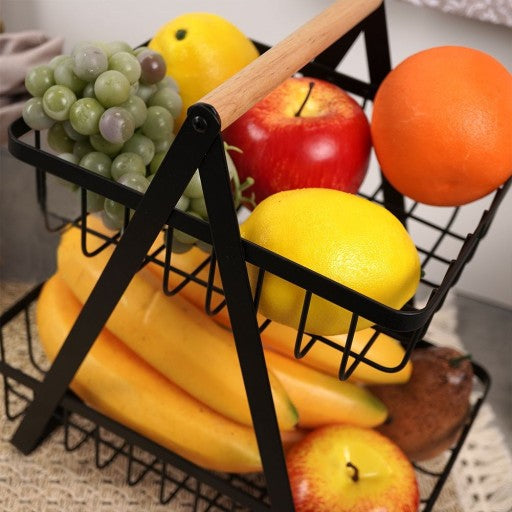 Dviaukštis krepšelis vaisiams, daržovėms