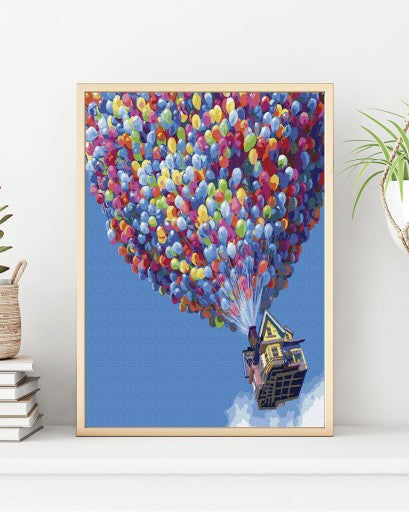 Piešimas skaičiais "spalvoti balionai" | 30x40 cm
