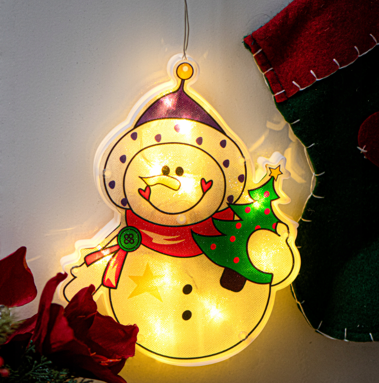 Lango dekoracija LED "Sniego senis"